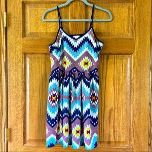 5/$15 Xhilaration Multicolored Spaghetti Strap Dress Small, Jr. (BUNDLE ONLY)